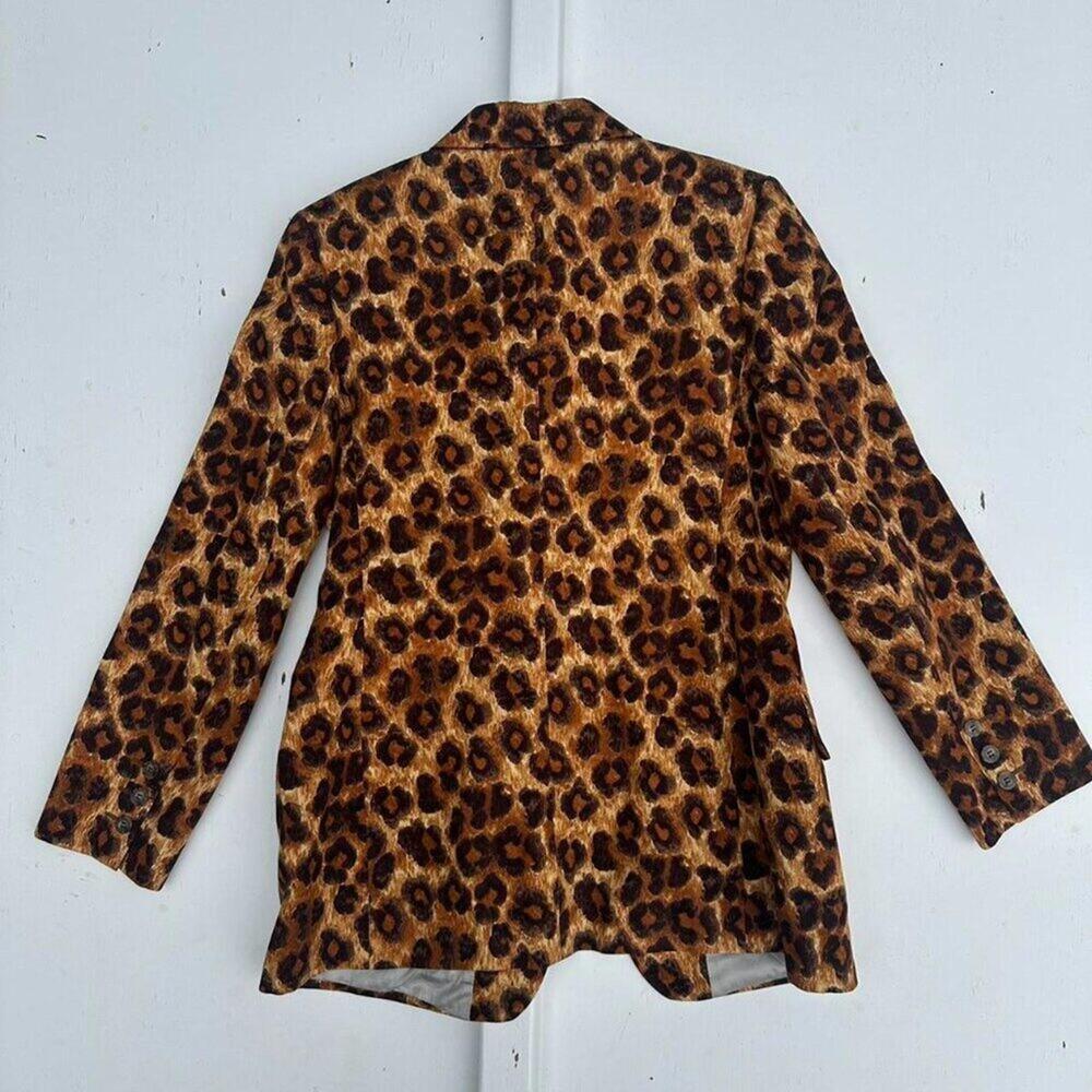 BILL BLASS – Rare Vintage 90s Leopard Animal Print Blazer - Size 10 - Like New - Picture 2 of 8